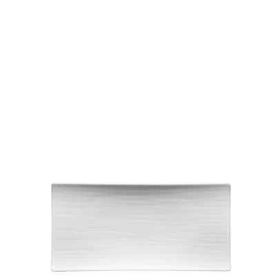 Rosenthal Servierplatte Mesh Weiß Platte 26 x 13 cm flach, Porzellan, (1-tlg)
