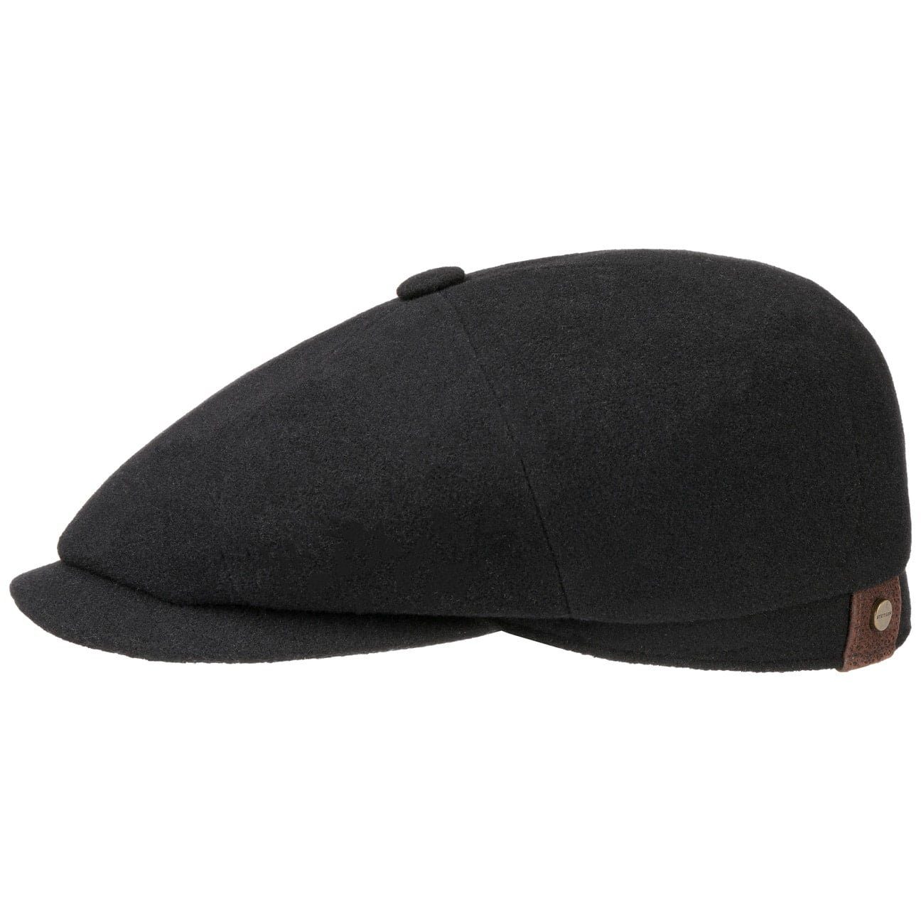 Stetson Flat Cap (1-St) schwarz Schirmmütze mit Schirm
