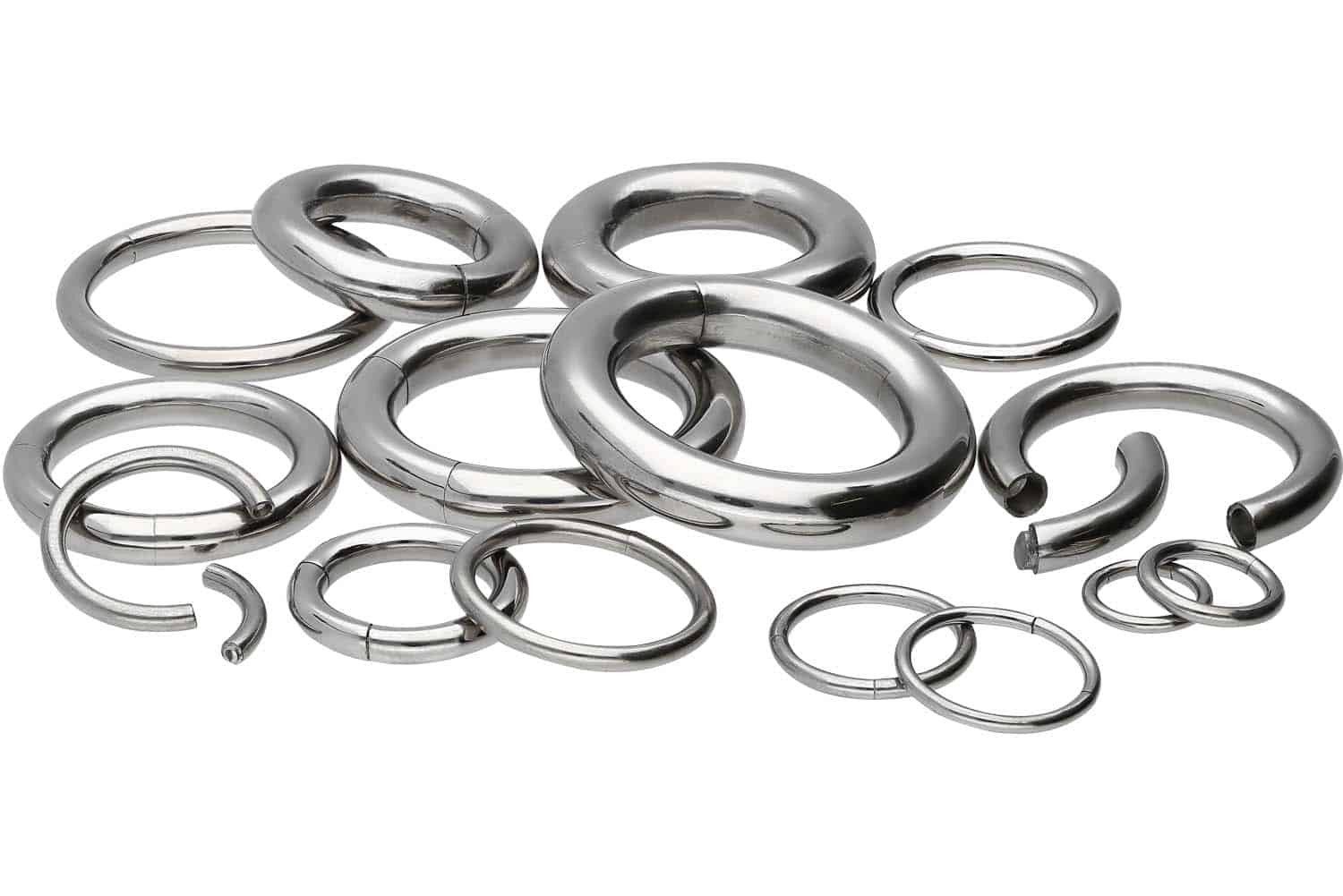 PIERCINGLINE Piercing-Set Titan Segmentring (Klemm-Ringe / günstig online kaufen