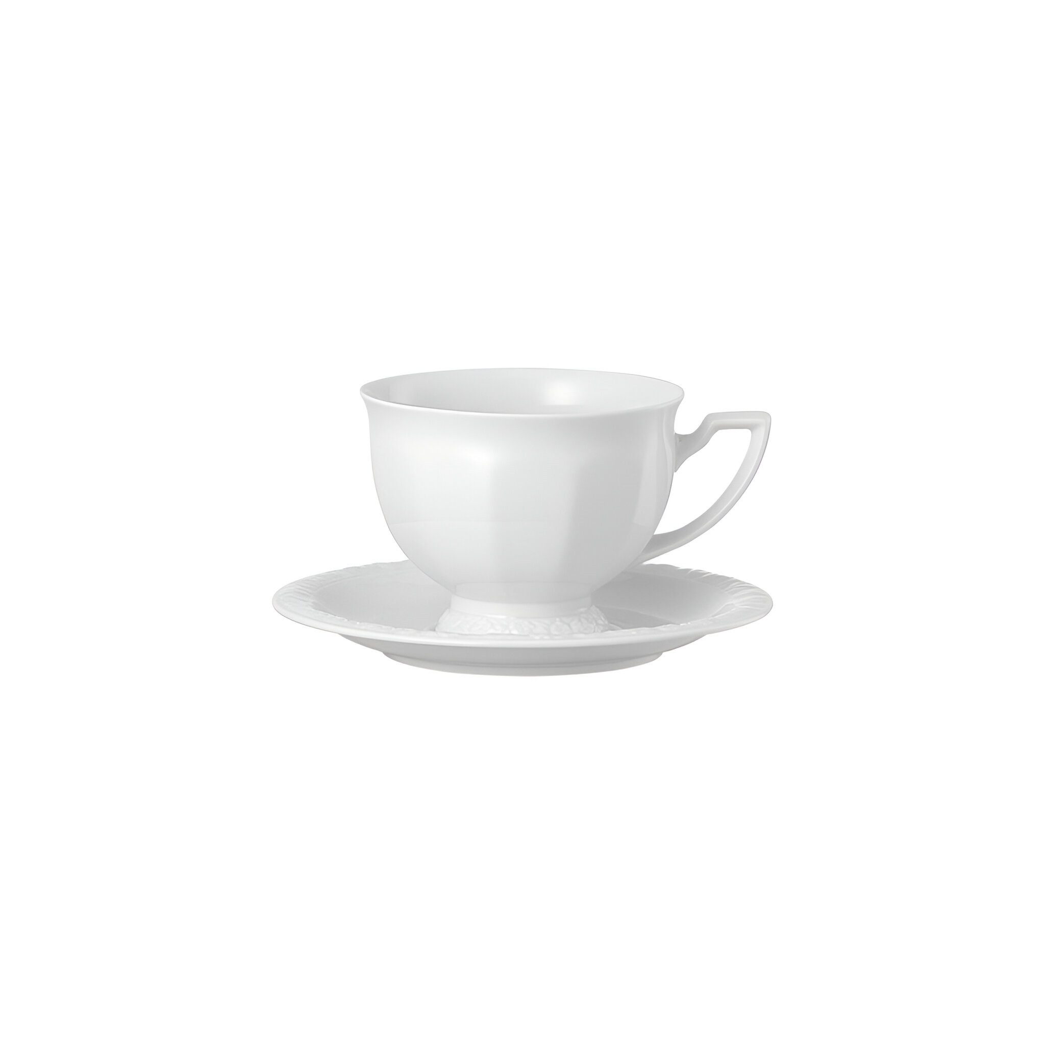 Rosenthal Tasse Aromatasse 2-tlg. - Rosenthal Maria Weiss, Porzellan, Lebensmittelkontaktsicher + Mikrowellengeeignet + Spülmaschinenfest