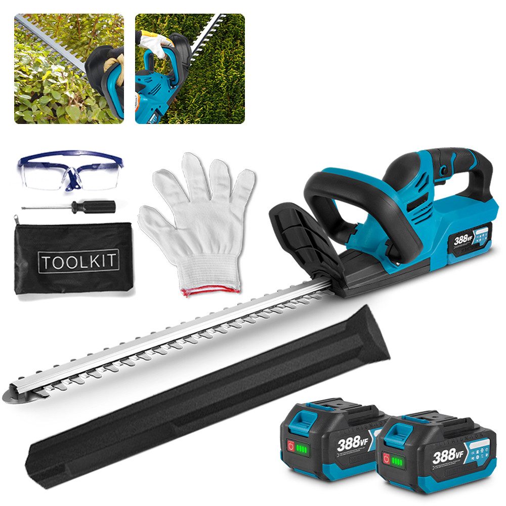 Yofidra Akku-Heckenschere Akku-Heckenschere, 51cm, 2x Akku, 9000-13000 U/mi günstig online kaufen