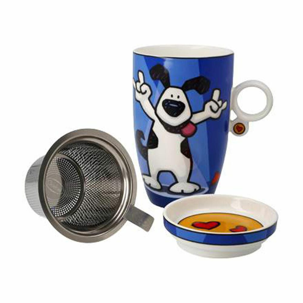 Goebel Tasse mit Deckel und Sieb Ed Heck - Rock On, Fine Bone China