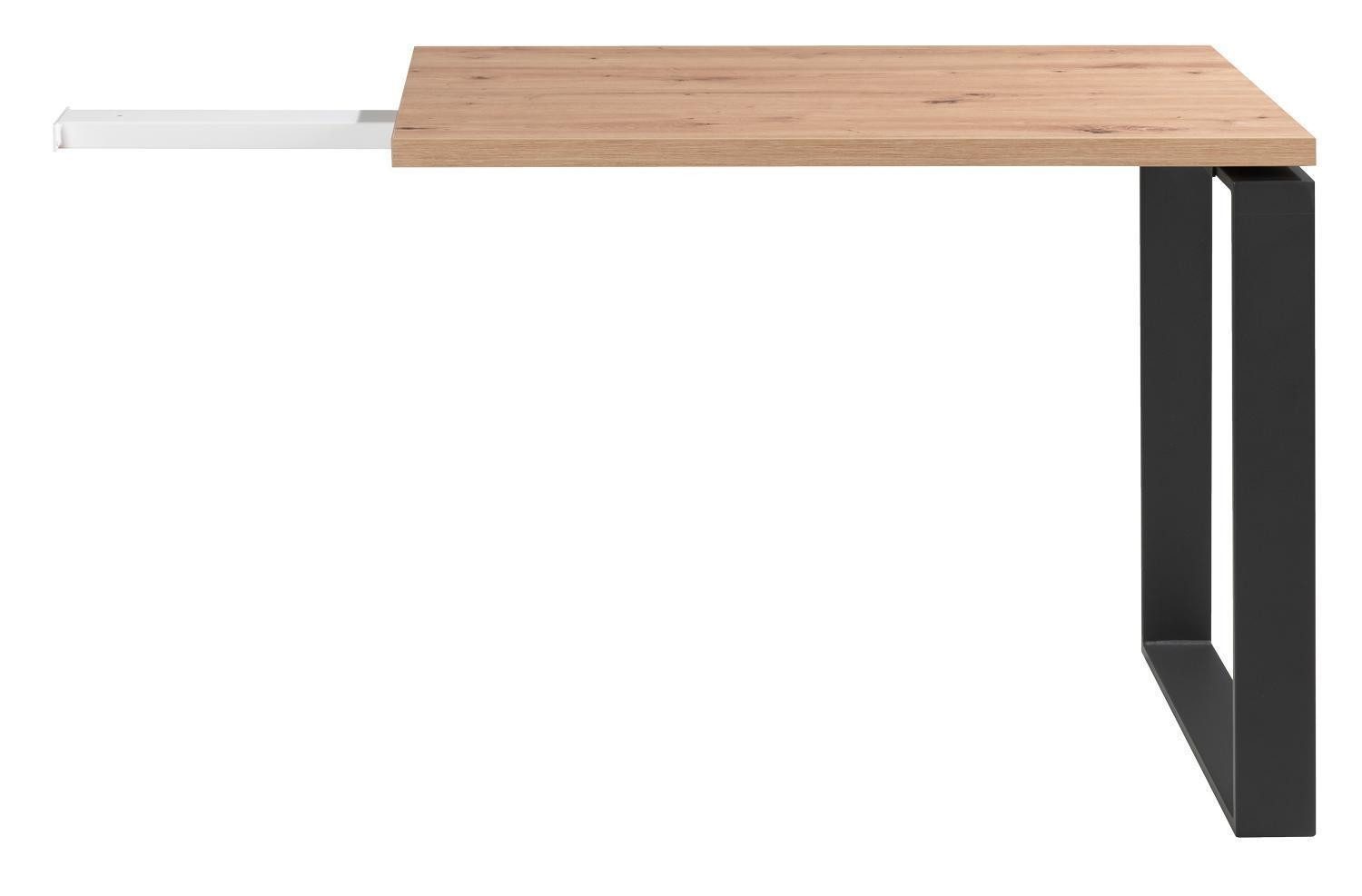 Composad Schreibtisch Anstelltisch DISEGNO, Artisan Eichedekor, Metall, B 90 x H 75 cm