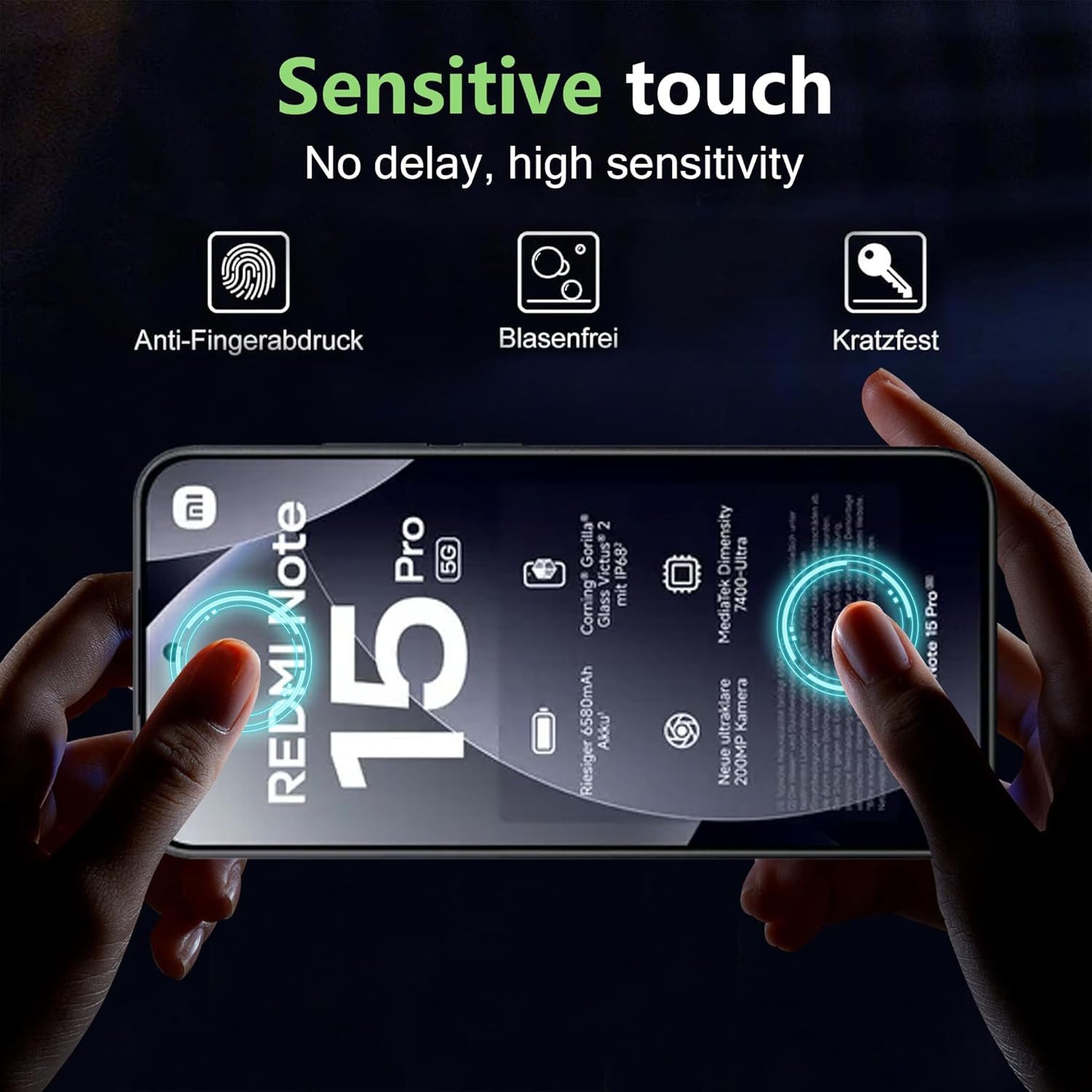 MSM Handyhülle Hülle + 2X Schutzglas für Xiaomi Redmi Note 15 Pro 5G Full 9H – Bild 5 von 5