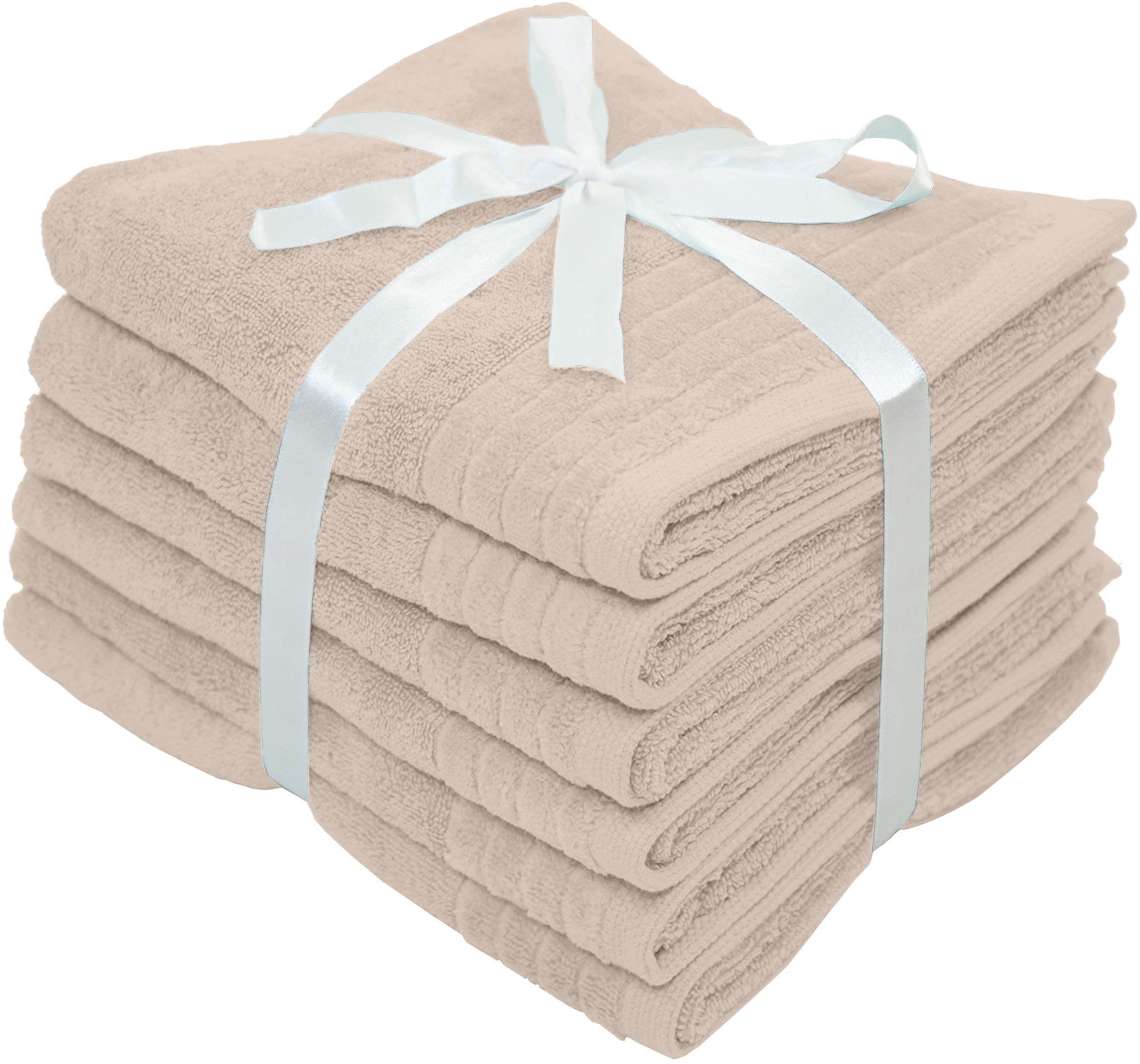 OTTO home Handtücher Sanremo Premium, Premium Handtücher, 600 gr/m², 40x70cm, Frottier (Set, 6-St), mit Bordüre, flauschig und weich, Händehandtücher, 5 Jahre G – Bild 3 von 5