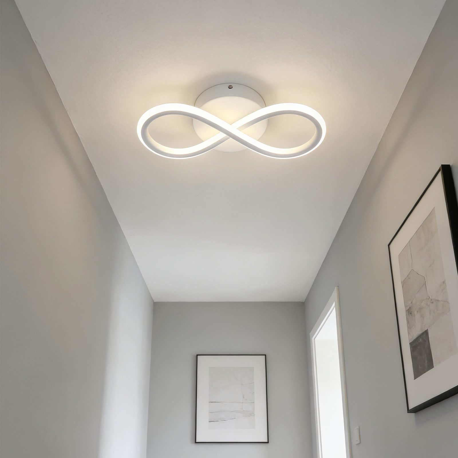 ZMH LED Deckenleuchte Wohnzimmer 3 Blatten verflochten 25/34/40CM Modern für Schlafzimmer, LED fest integriert, 7W, 800lm, 3000K, warmweiß, 31×12×9cm – Bild 3 von 5
