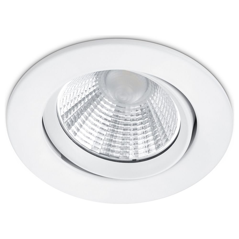 click-licht LED Einbauleuchte LED Einbaustrahler Pamir in Weiß-matt rund 5,5W 345lm, keine Angabe, Leuchtmittel enthalten: Ja, fest verbaut, LED, warmweiss, Einbaustrahler, Einbauleuchte