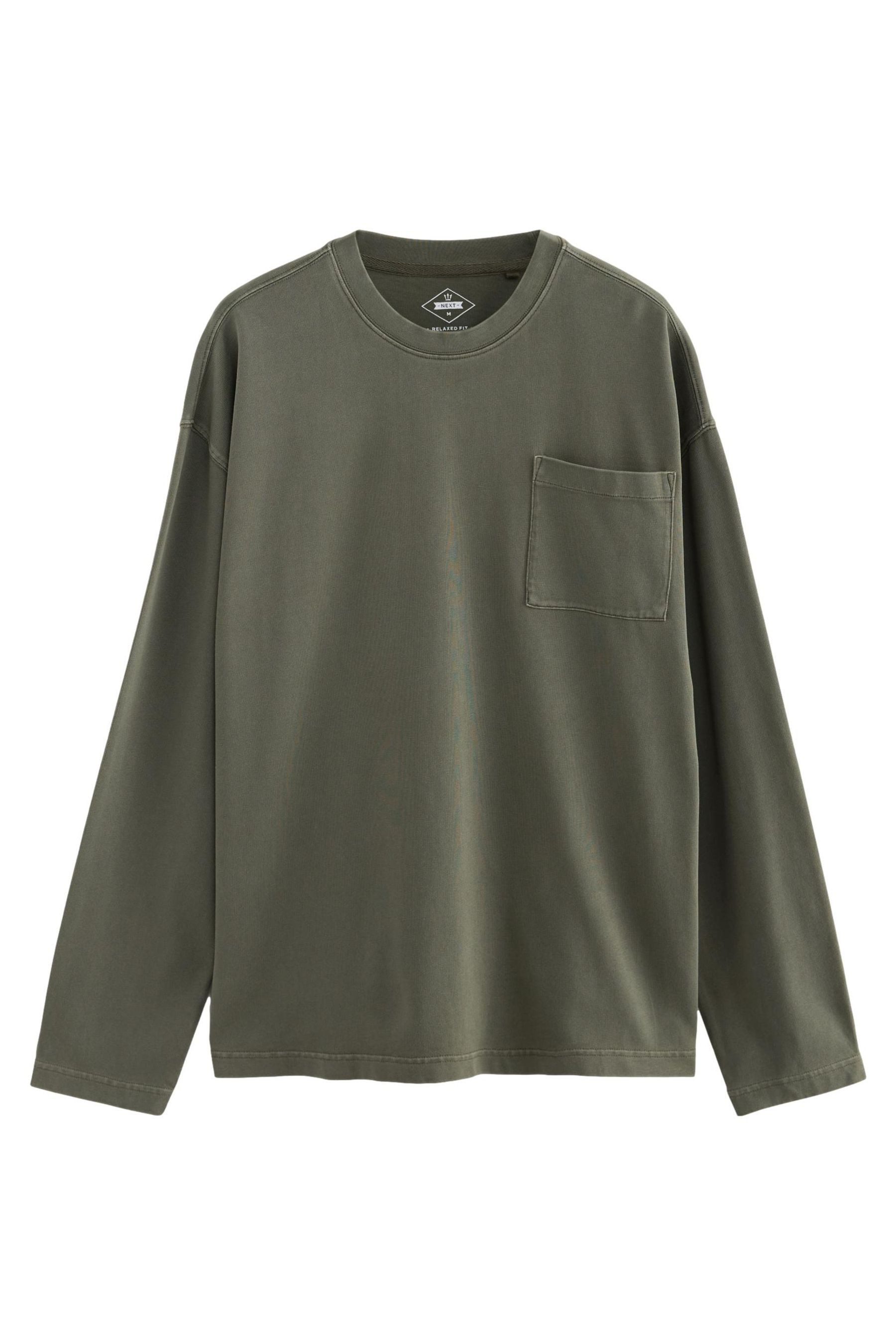Next Langarmshirt Stückgefärbtes T-Shirt aus schwerer günstig online kaufen