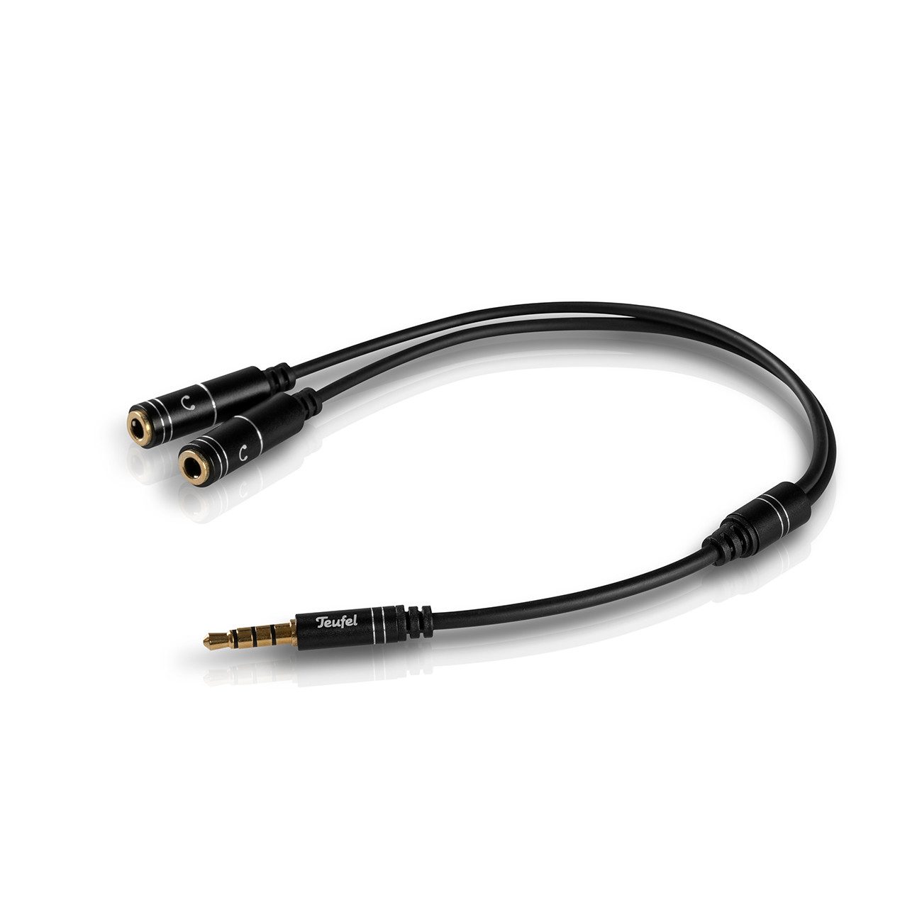 Teufel Audio Y Splitter Kopfhöreranschluss Kabel Audio-Kabel, (27 cm)