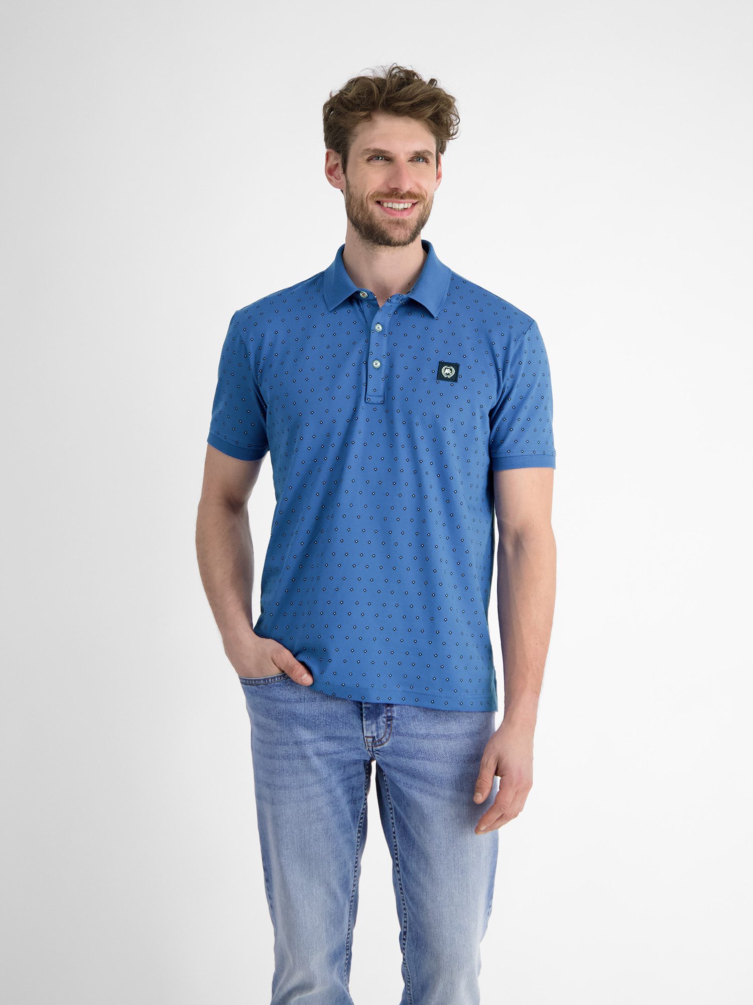 Poloshirt Herren Poloshirt mit Minimalprint
