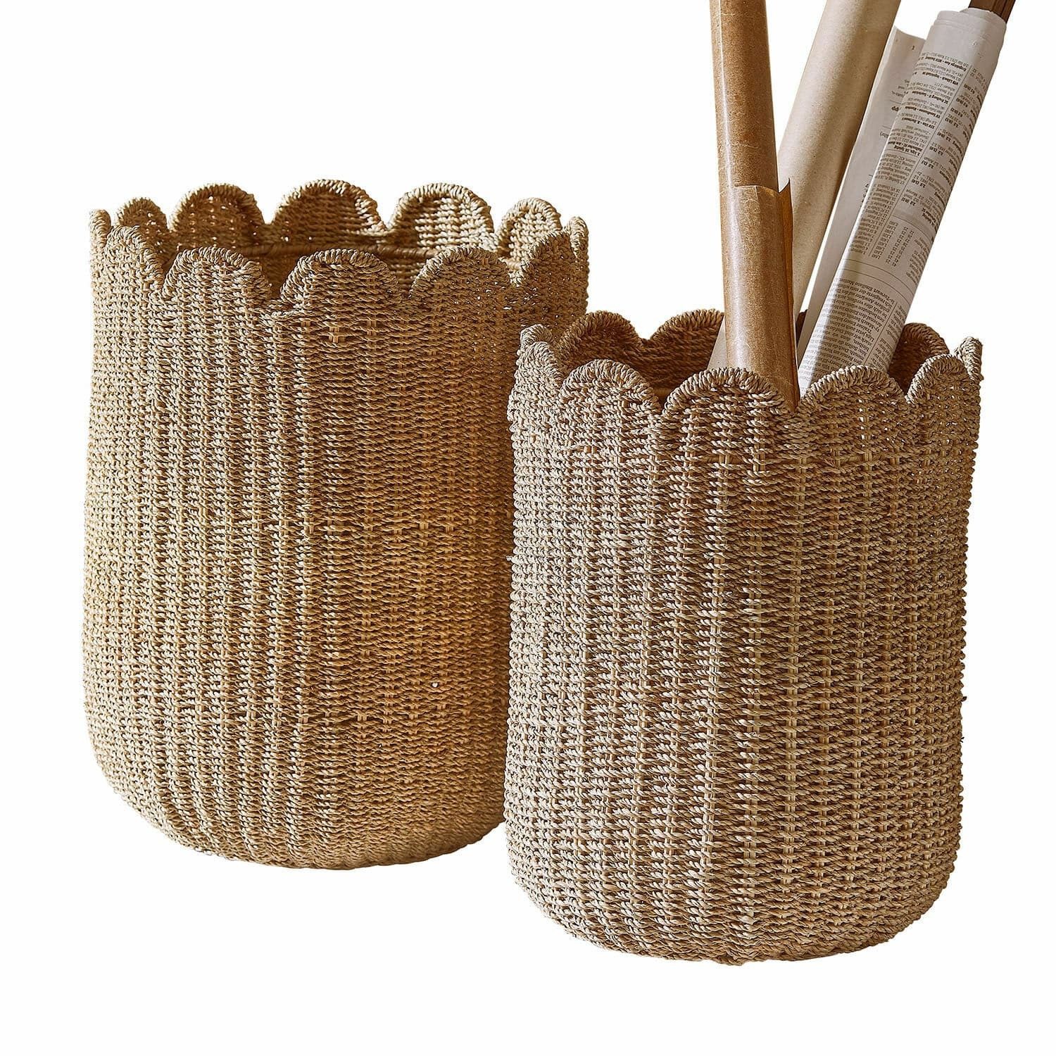 Dekokorb Korb 2er Set Velourette braun