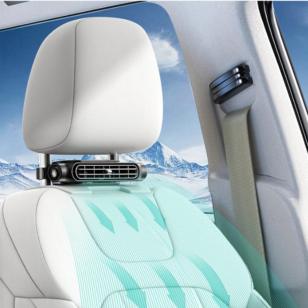 Minicloss Mini USB-Ventilator Auto Ventilator, Autositz Kühlventilator Einstellbare, für alle Autos Jeep Van RV LKWs Rücksitz Vordersitz