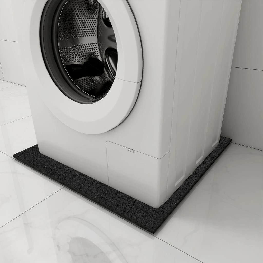 Teppichboden Antivibrationsmatte für Waschmaschine Schwarz 60x60x0,6 cm,  vidaXL, Höhe: 0.6 mm
