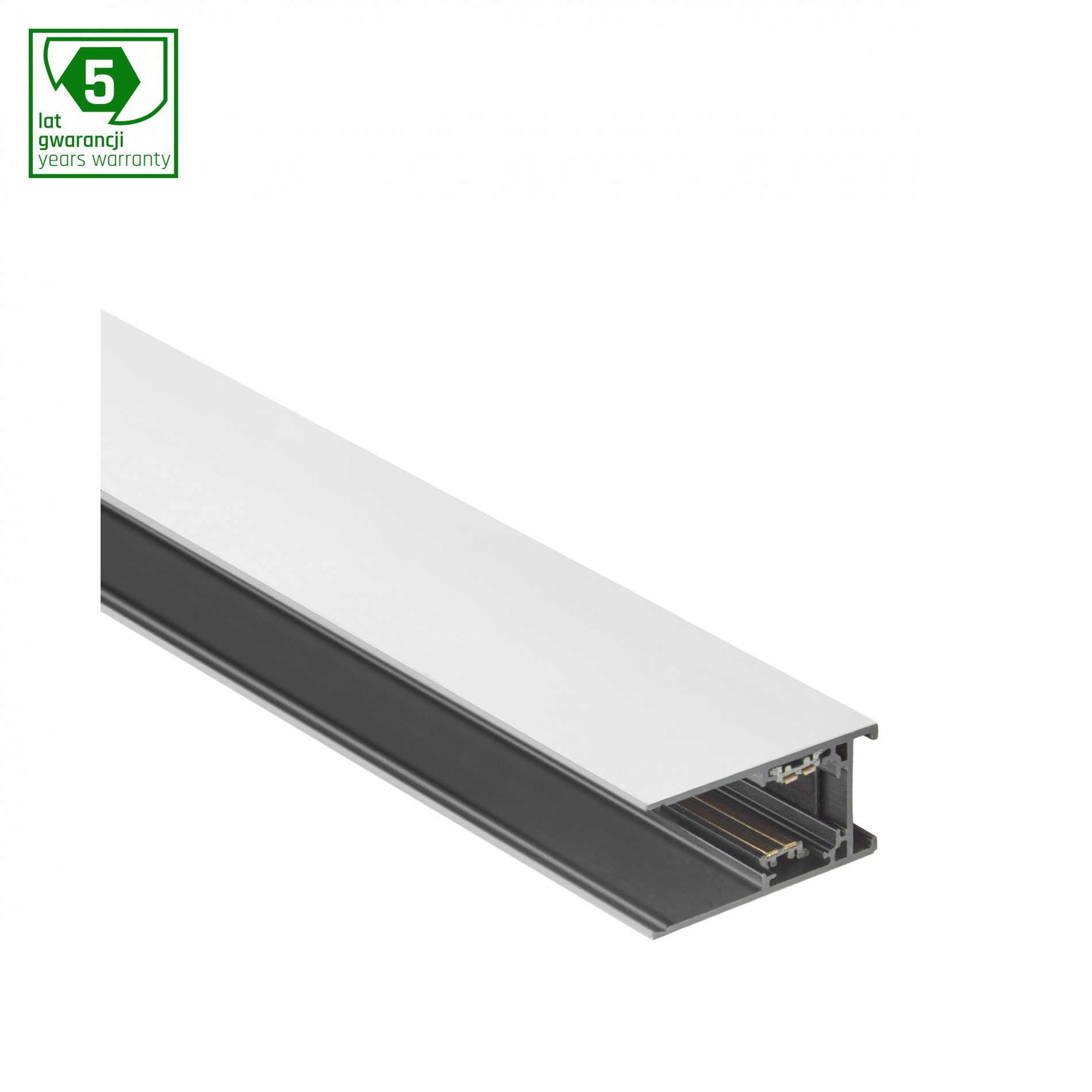 SpectrumLED Schienensystem-Schienen LED 48V Schienensystem Stromschiene 100 cm Aufbau 1m Einbau IP20 weiß, 100 cm, (1-tlg), Flexibel verbindbar