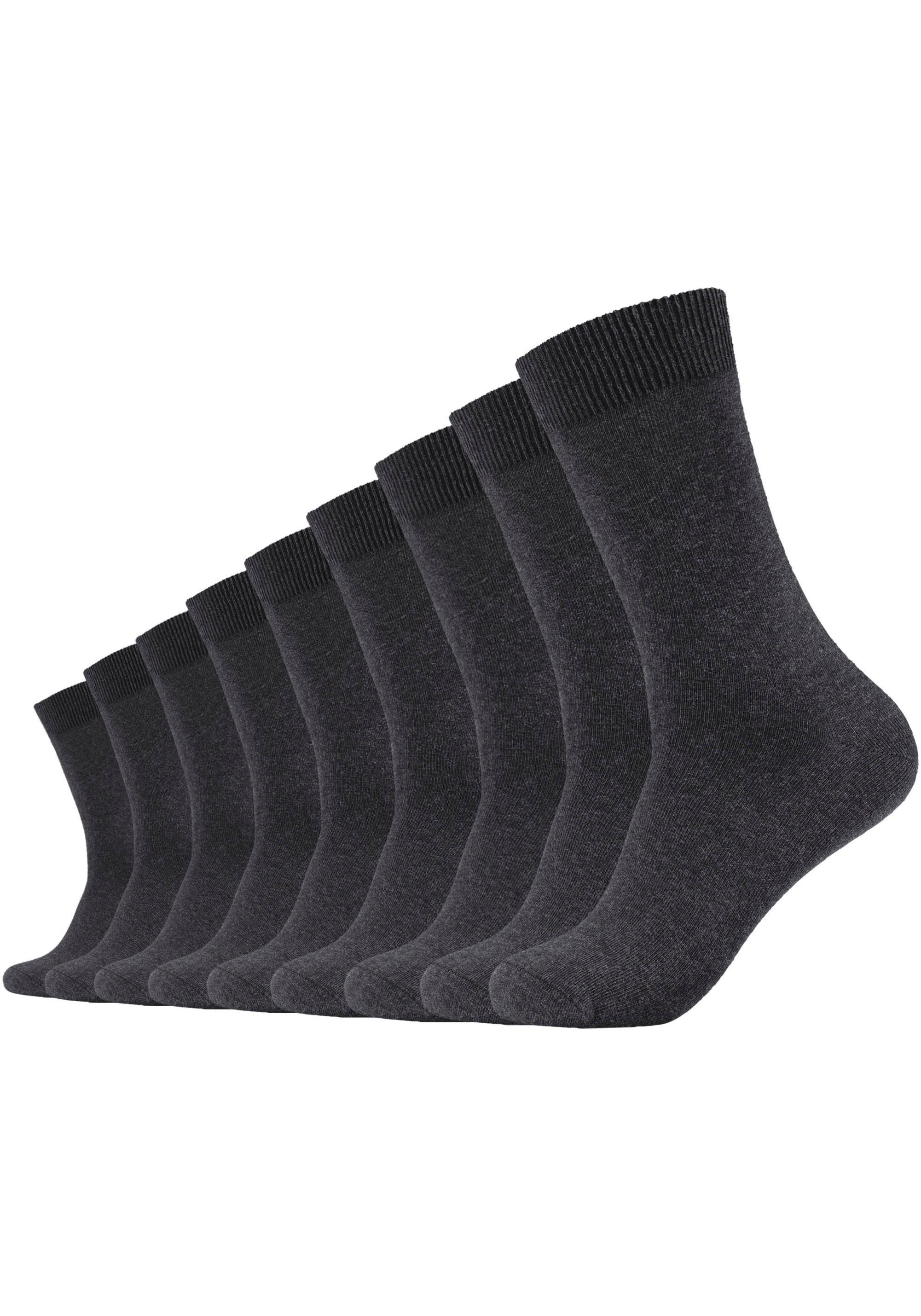 Socken Zehenbereich, Schonwäsche Bügeln (Packung, Camano verstärkter 40 Temperatur, Langlebig: Trocknen niedrige °, 9-Paar) Fersen- und Nicht