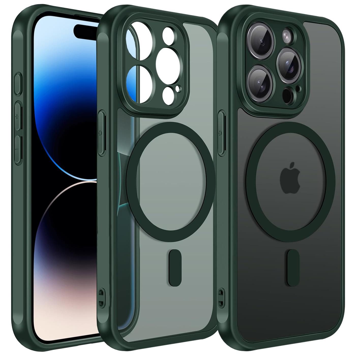 CoolGadget Handyhülle für Apple iPhone 14 Pro 6,1 Zoll, Kamera Schutz Hülle Silikon Hard Case Schutzhülle für Magsafe Zubehör