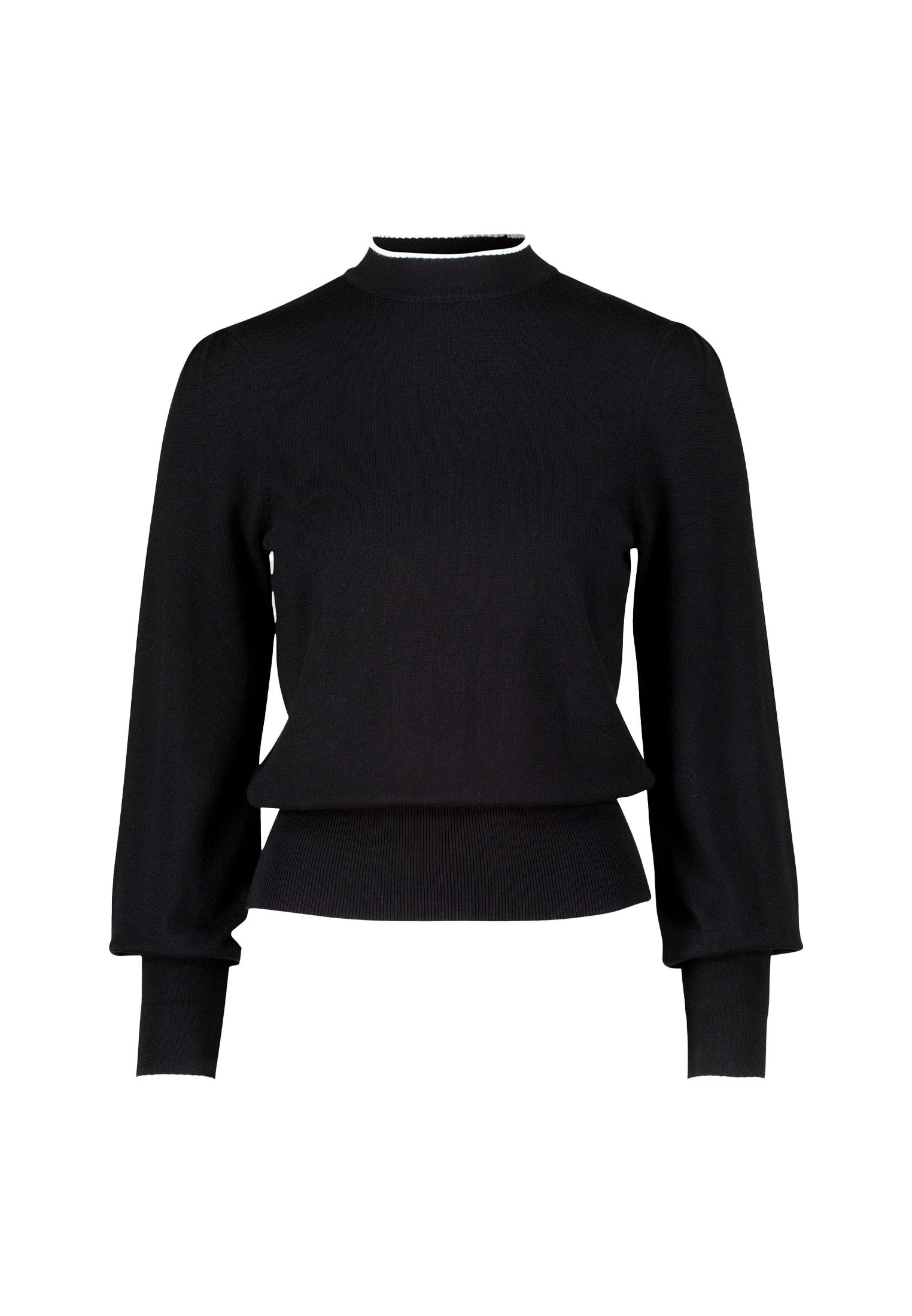 Zero Strickpullover zero Pullover mit Kontrastpaspel günstig online kaufen