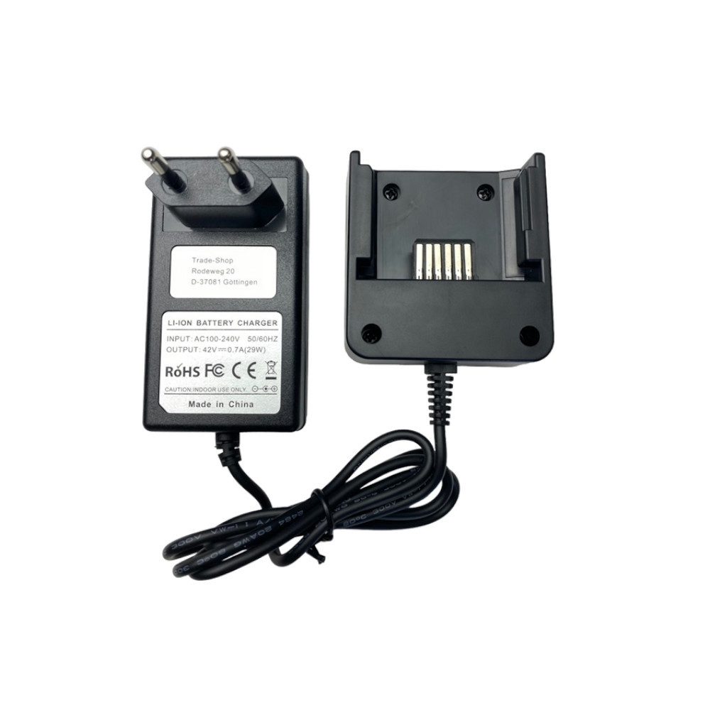 Trade-Shop Schnell-Ladegerät 42V 0,7A passend für Black & Decker BL1336 BL1336-XJ Netzteil (Geeignet für Li-Ion Akkus mit 36V / LED-Anzeige für den Ladezustand)