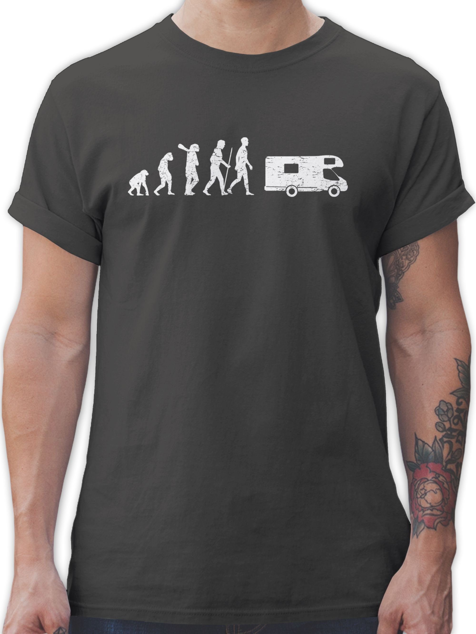 Shirtracer T-Shirt Evolution Camper weiß Evolution Outfit 2 Dunkelgrau