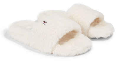 Tommy Hilfiger FUR HOME SLIPPER SLIDE Plüsch Hausschuhe zum Wohlfühlen