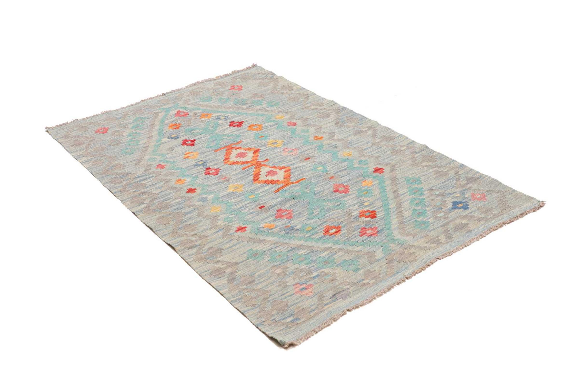 Nain Trading Orientteppich Kelim Afghan 104x146 Handgewebter Orientteppich, rechteckig, Höhe: 5 mm