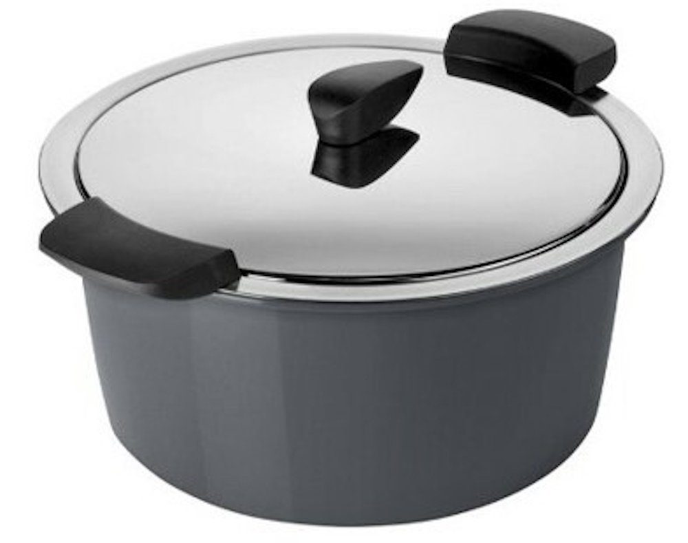 KUHN RIKON Kochtopf Kuhn Rikon HOTPAN Servier Kasserolle 3,0 L/Ø 22 cm in Grau