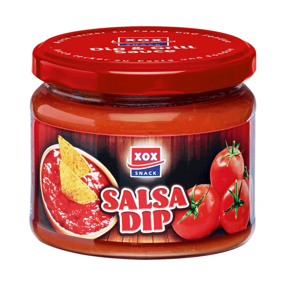 XOX Knabberei, XOX Salsa Dip pikant fruchtiger Tomatendip mit angenehmer Würze 300ml