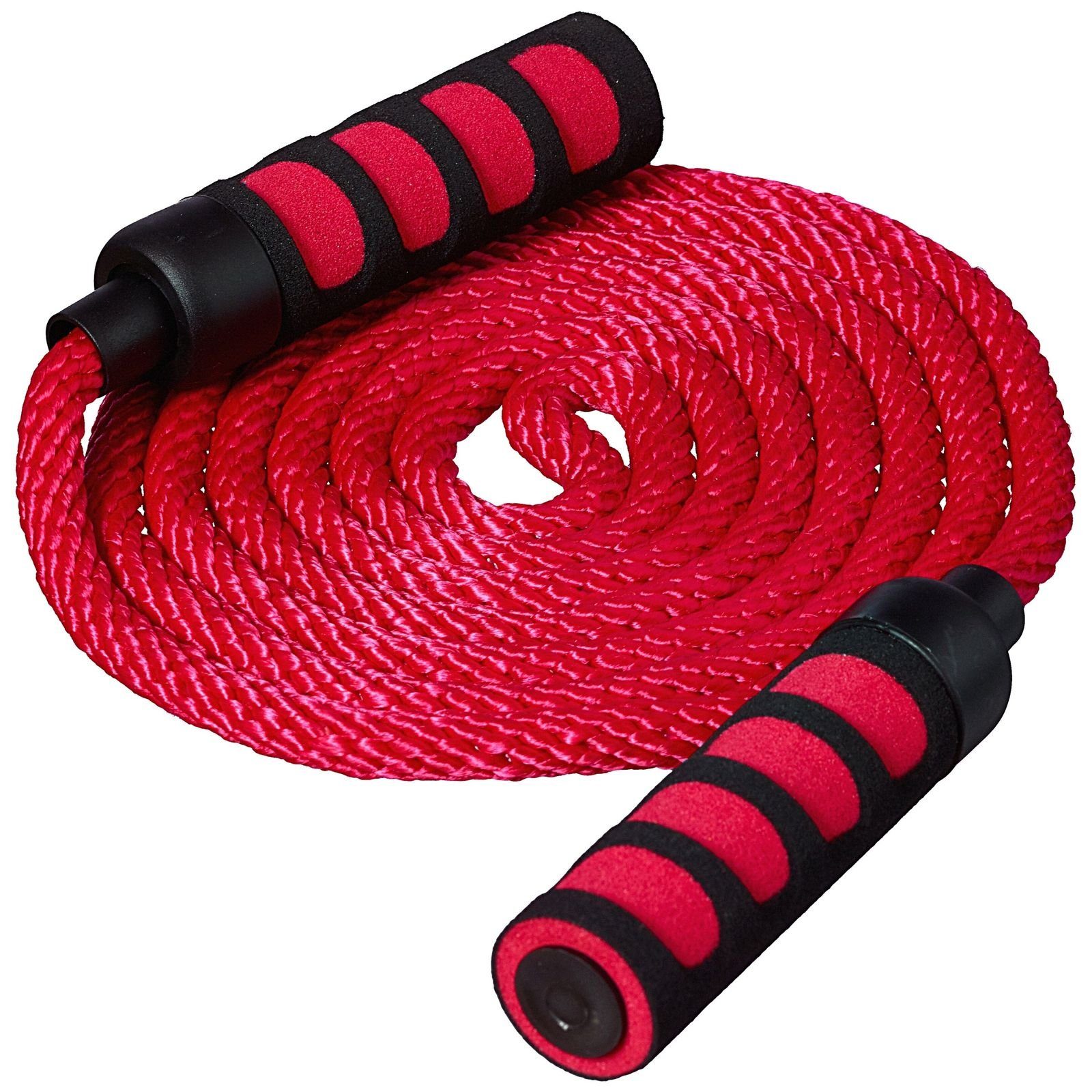 Best Sporting Springseil Springseil mit Softgriffen I Länge 400 cm I Farbe Rot, Schwungseil für mehrere Springer