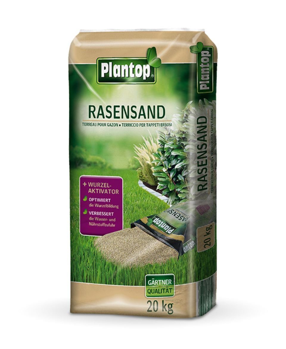 Rasensand Plantop Rasensand 20kg Körnung 1,0 - 1,5mm, vitalis. Bodenverb.