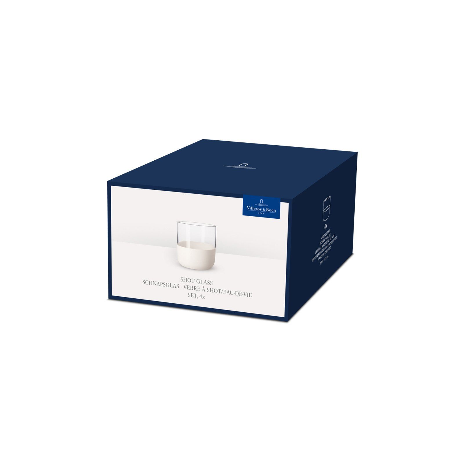Villeroy & Boch Schnapsglas Manufacture Rock Shotgläser 80 ml 4er Set, 4-tlg., Glas