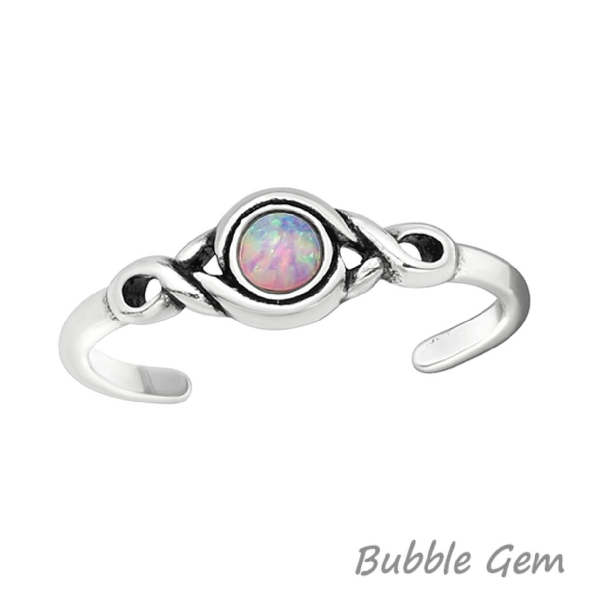 Order & Smile Schmuck Zehenring Zehenring Silber 925: Zehring mit Opal, gestempelt