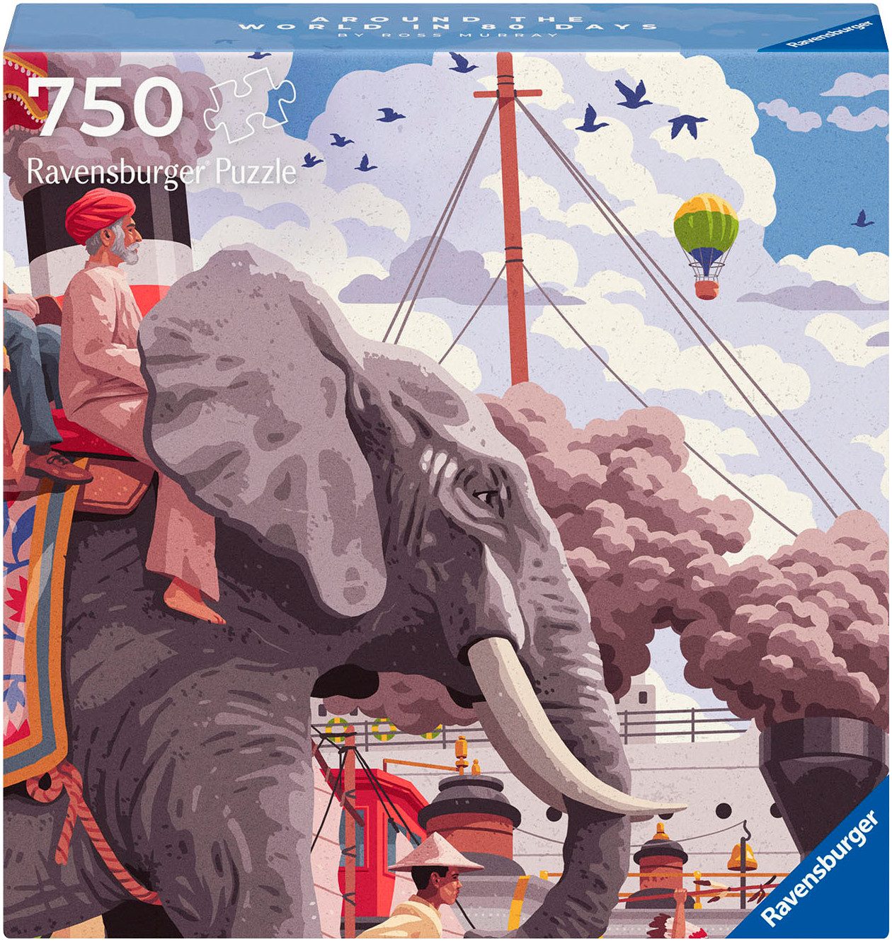 Ravensburger Puzzle Around the world in 80 days, 750 Puzzleteile, Made in Germany