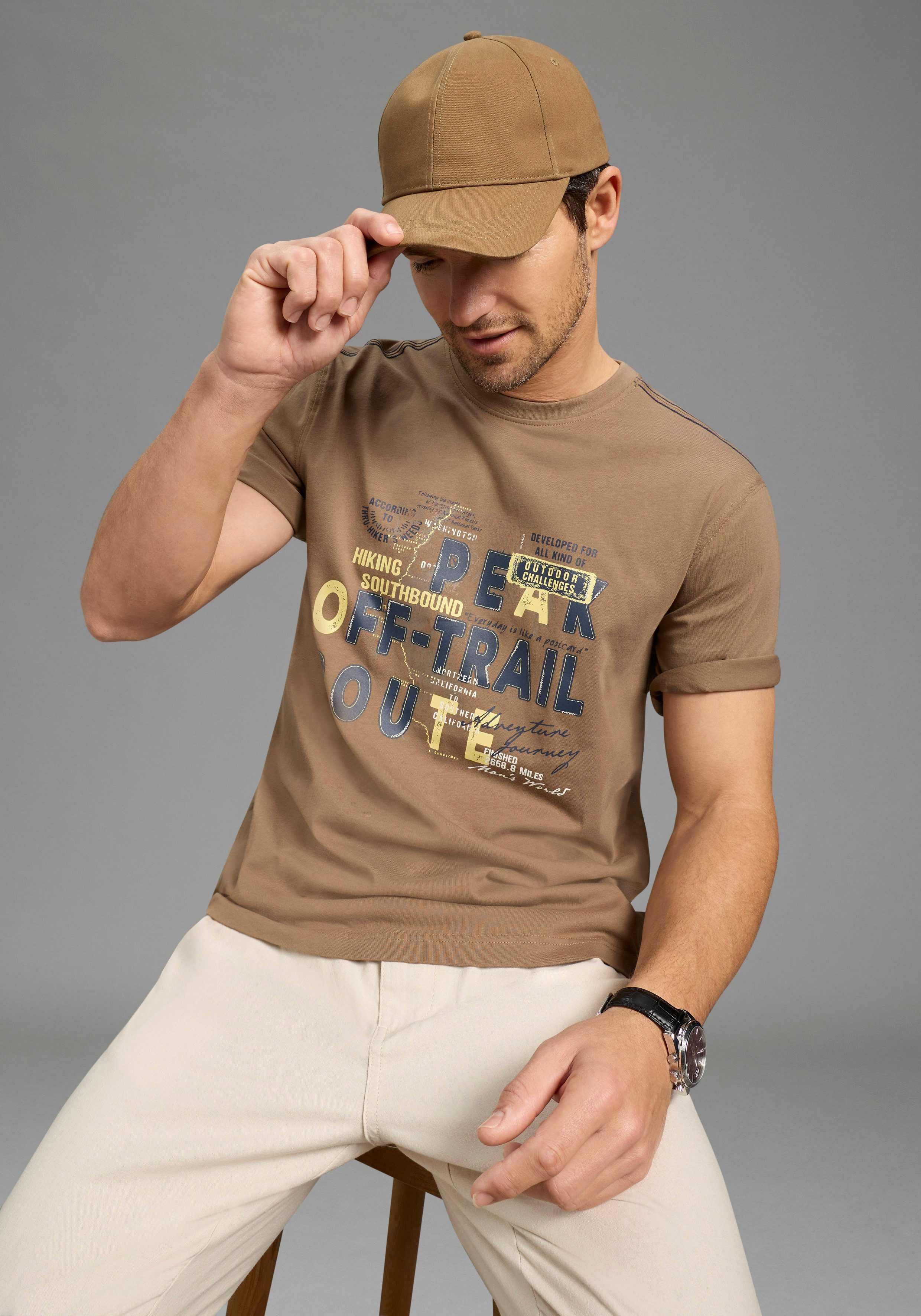 Man's World Rundhalsshirt Neue Kollektion! normale Passform, kurzarm, mit Rundhalsausschnitt, mit Print. € 12,99, (€ 12,99 pro 1 Stk).