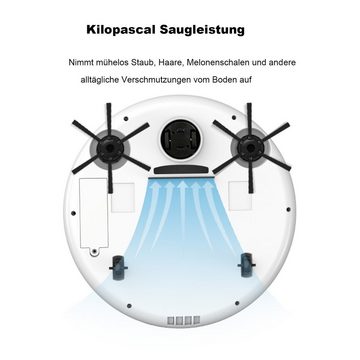 KINSI Nass-Trocken-Saugroboter 3 in 1 Intelligenter Bodenfeger, Staubsauger Roboter