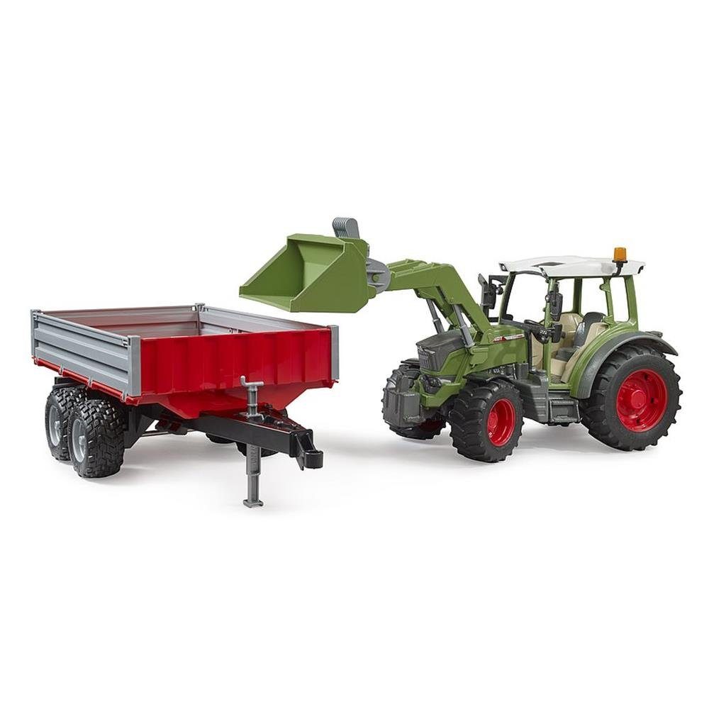 02182 Spielzeug-Traktor 1:16, Frontlader 211, Maßstab Grün und Fendt Bordwandanhänger, mit Vario Bruder®