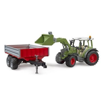 Bruder® Spielzeug-Traktor 02182 Fendt Vario 211, mit Frontlader und Bordwandanhänger, Maßstab 1:16, Grün