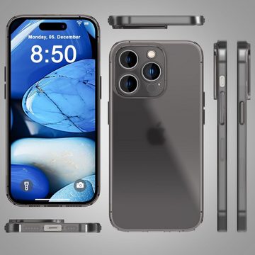 Nalia Smartphone-Hülle Apple iPhone 15 Pro Max, Halb-Transparent Hülle / Matt / Dünn / Hard Case / Anti-Fingerabdruck