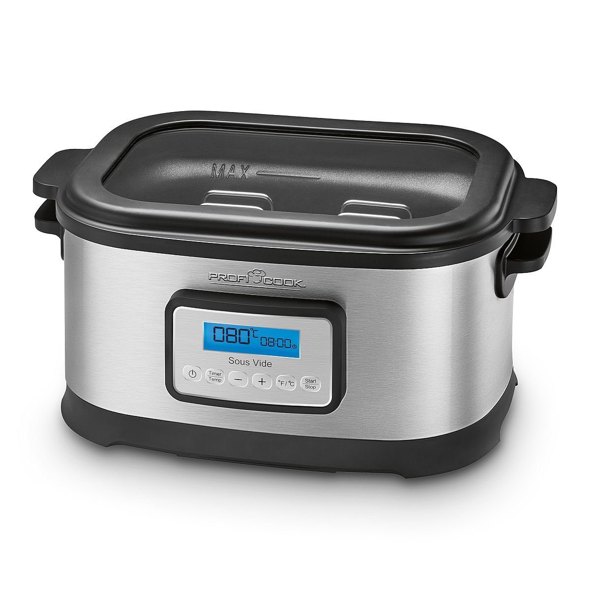 ProfiCook Sous-Vide Garer PC-SV 1112, Sous Vide Garer mit 8,5L Fassungsvermögen