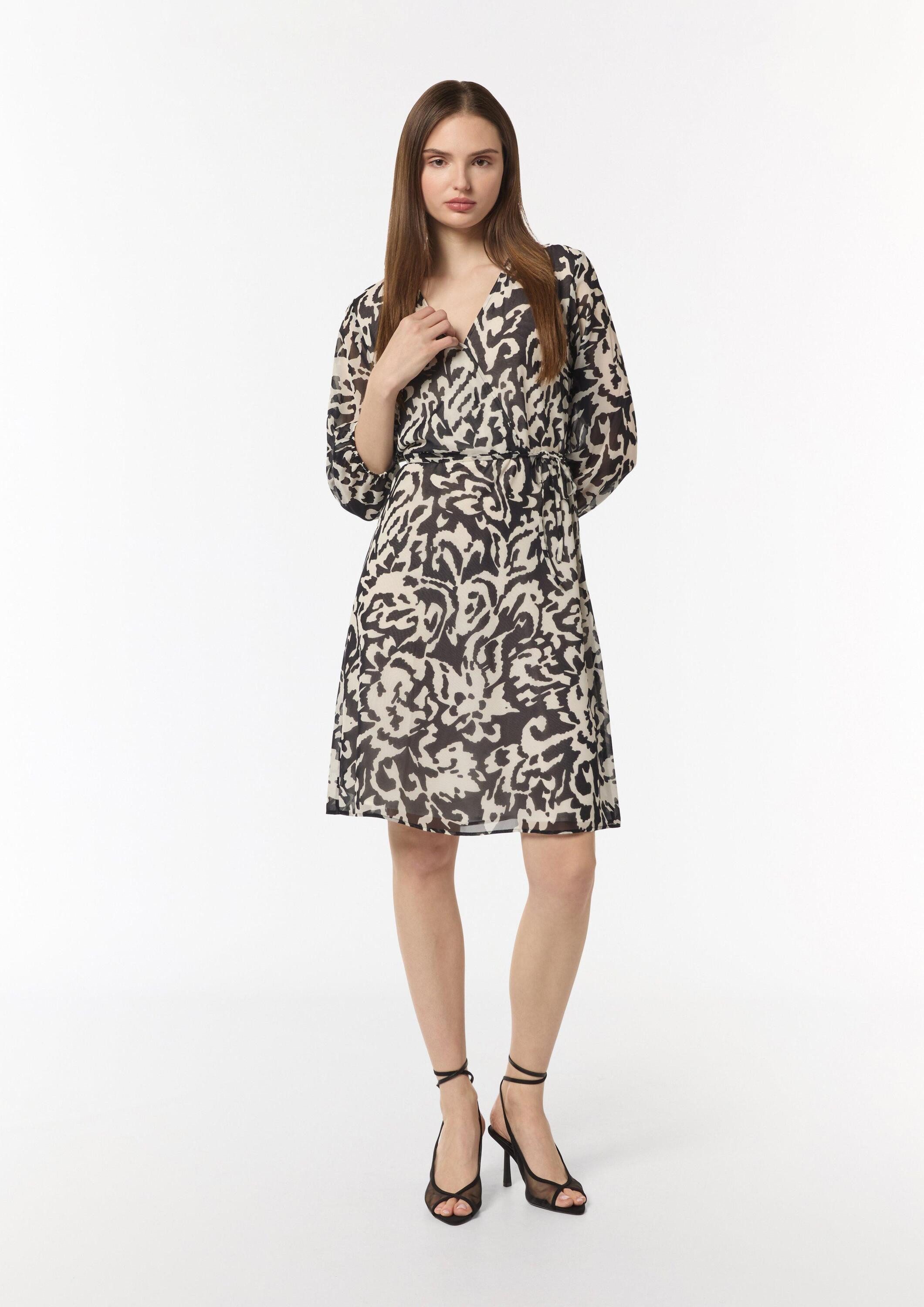 comma Minikleid Kleid Kurzes Chiffon-Kleid