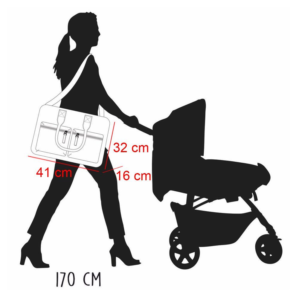 Vadobag Wickeltasche Große Braune Baby Wickeltasche mit Wickelunterlage Kidzroom Care