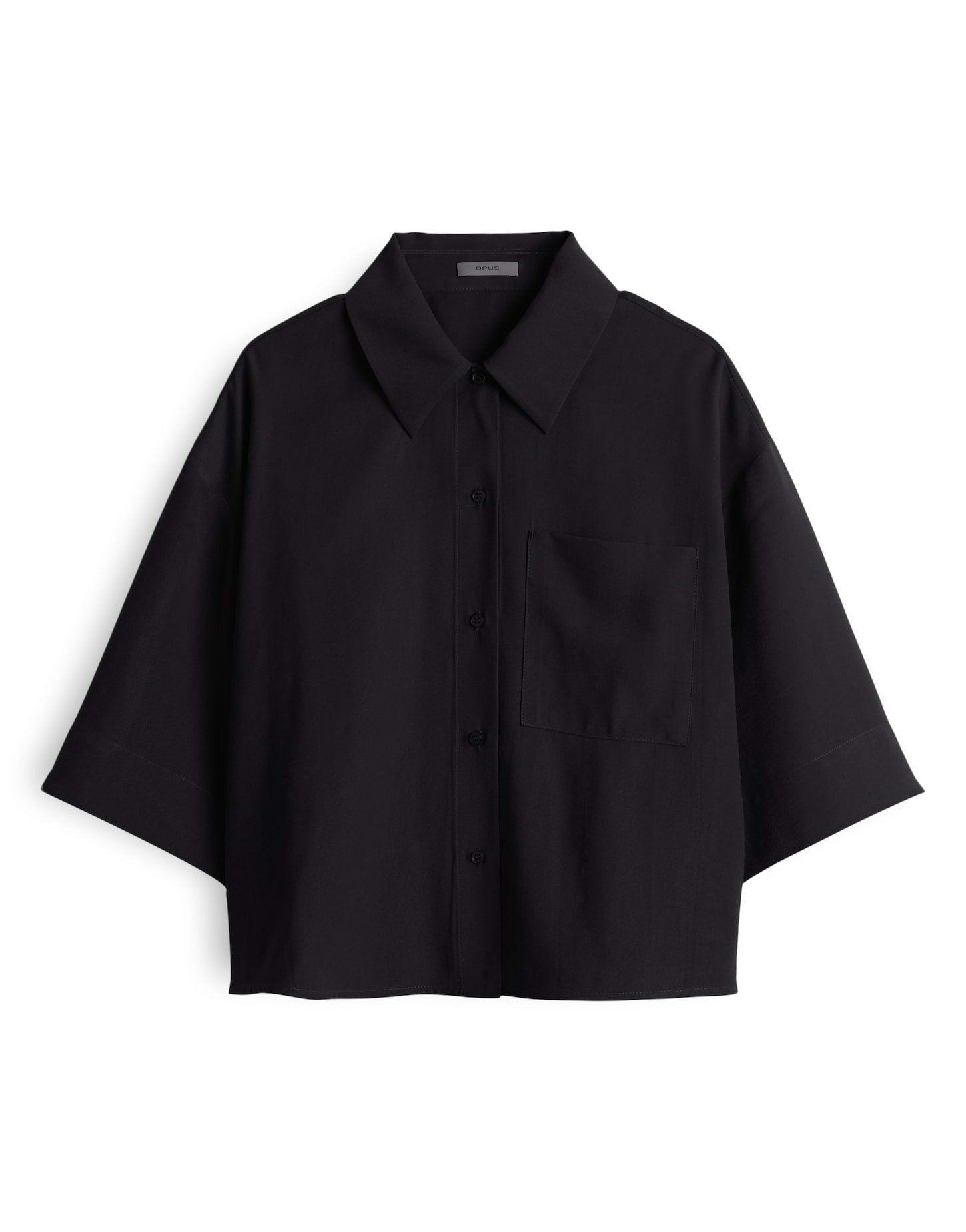 OPUS Hemdbluse FABBEY mit Faltendetail Modal, aufgesetzte Brusttasche, Knop günstig online kaufen