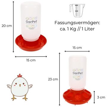 GarPet Futterspender Geflügel Futterautomat und Tränke im Set Futterspender Hühner Küken