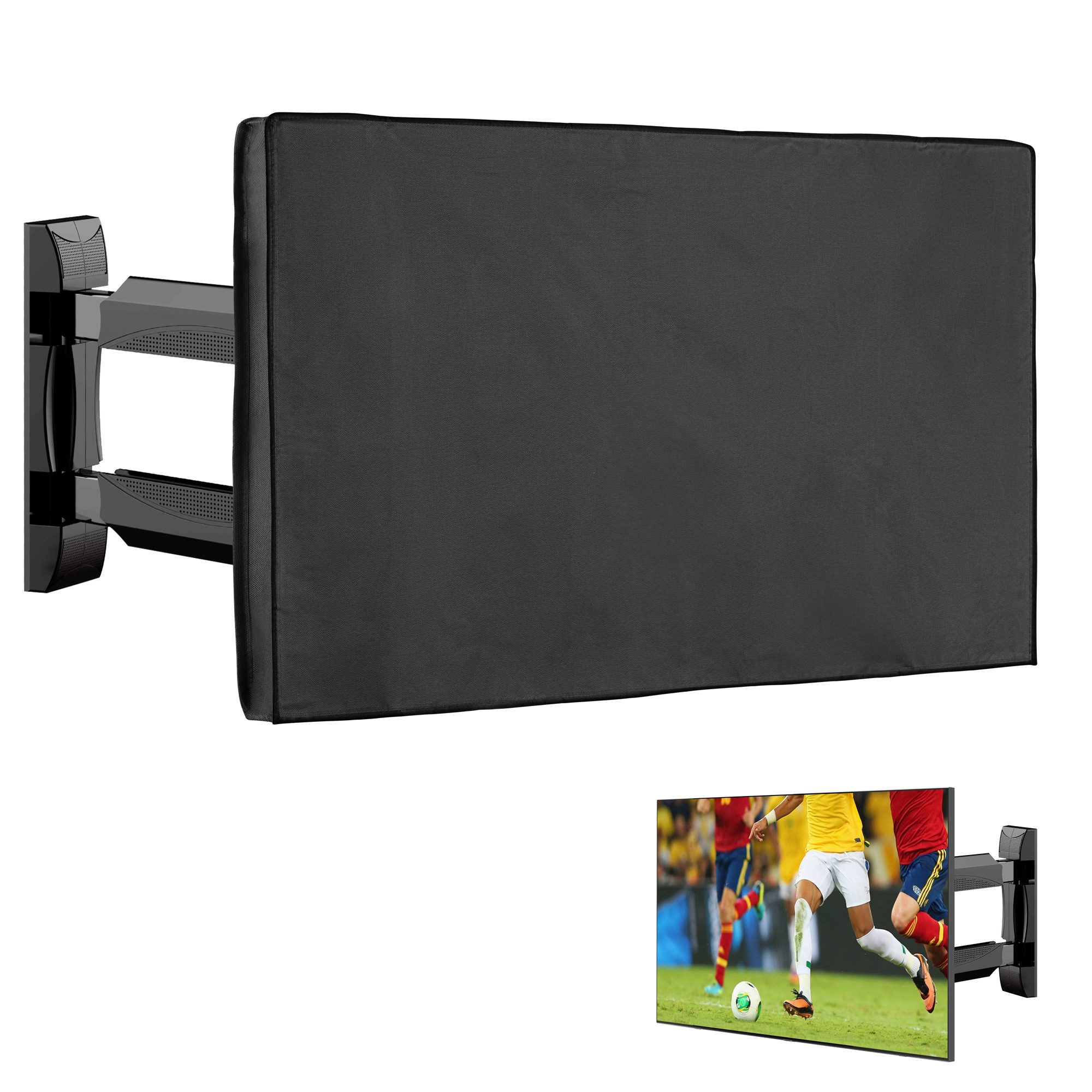 kwmobile Abdeckhaube 55" TV Abdeckung Outdoor, Fernsehabdeckung Fernseher Hülle Bildschirmschutz Schutzhülle