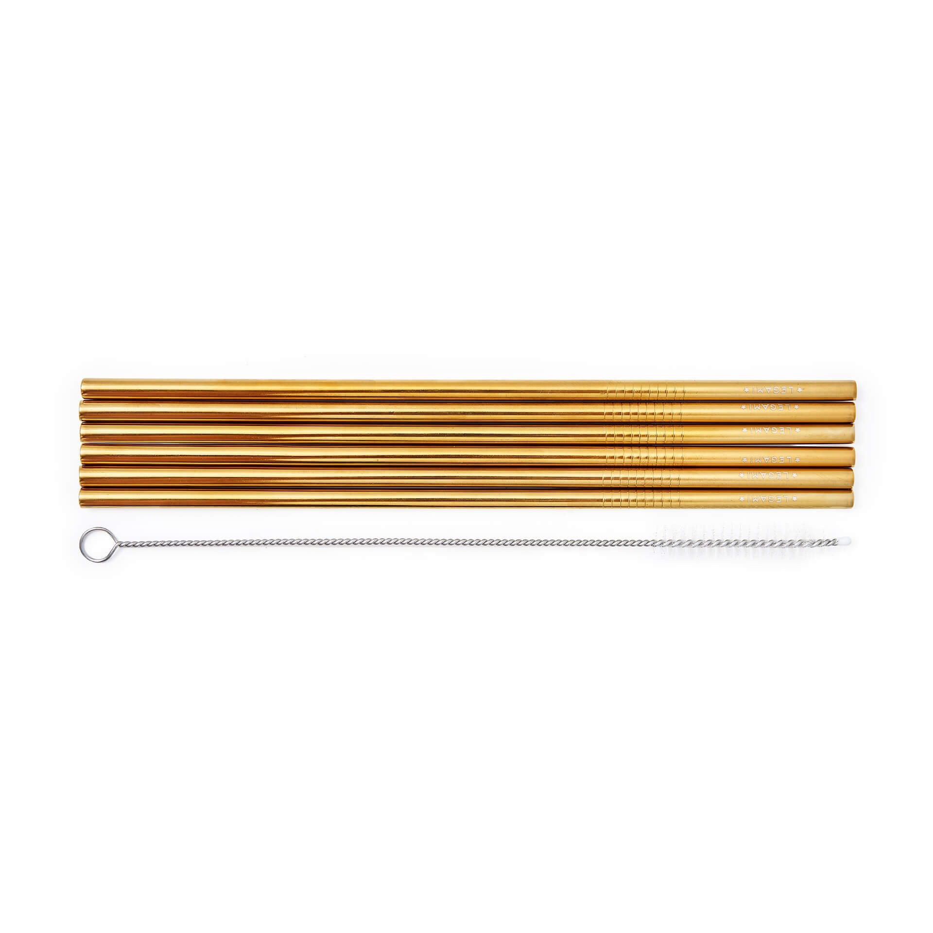Legami Trinkhalme Edelstahl-Strohhalme - Standard - Gold