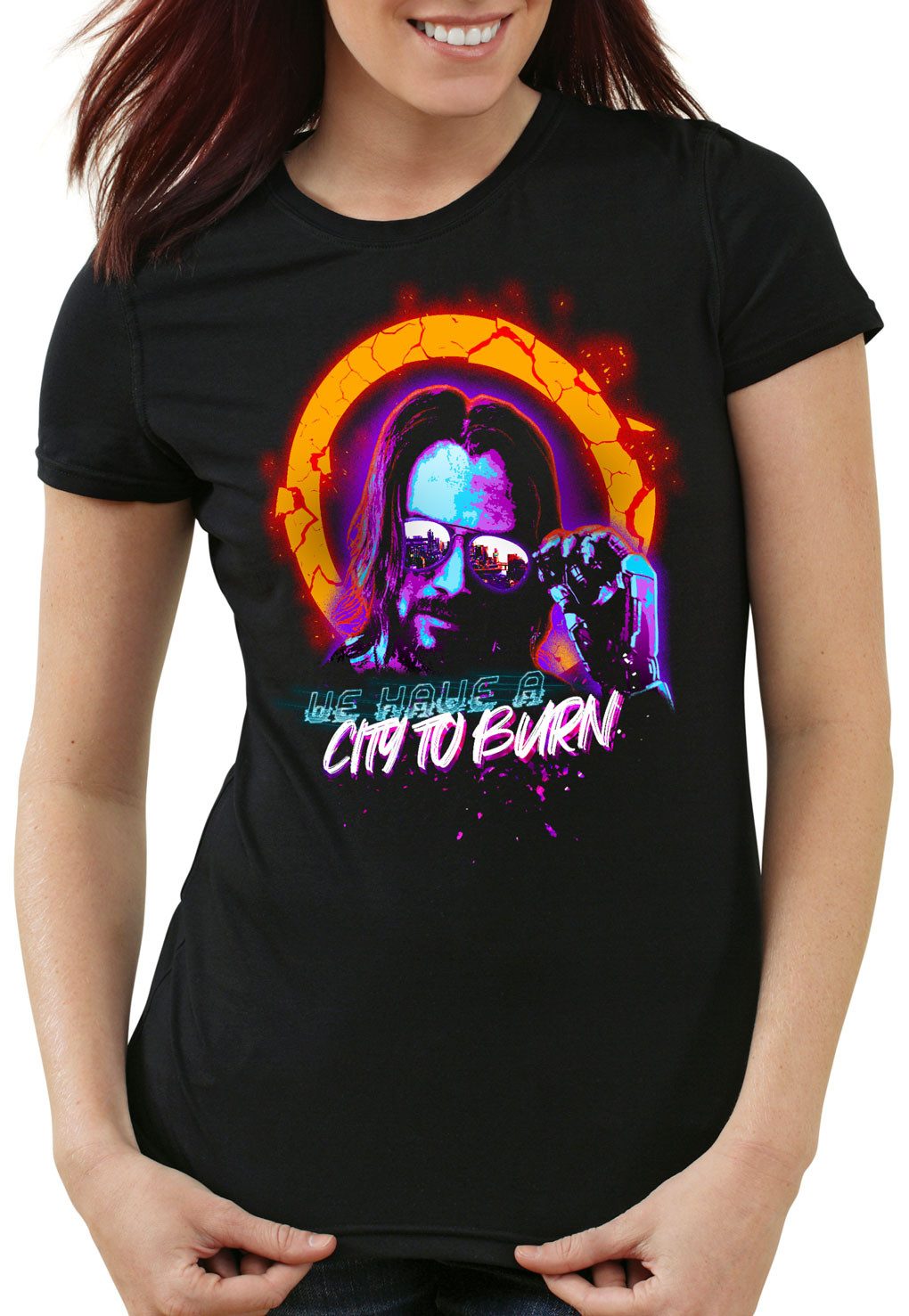style3 T-Shirt City to Burn Silverhand cyberpunk band samurai 2077