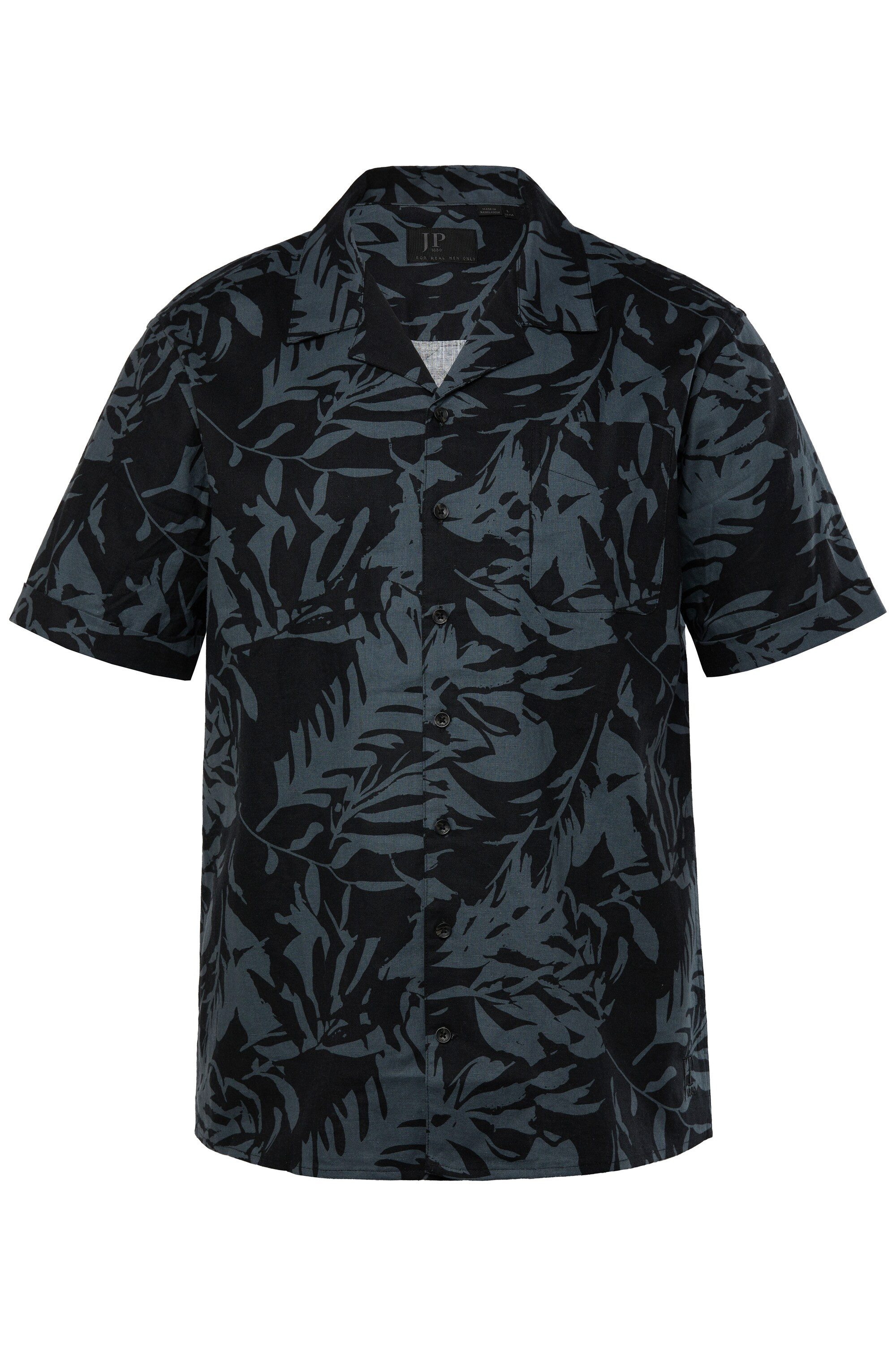 JP1880 Kurzarmhemd Hemd Halbarm Leinenmix floraler günstig online kaufen