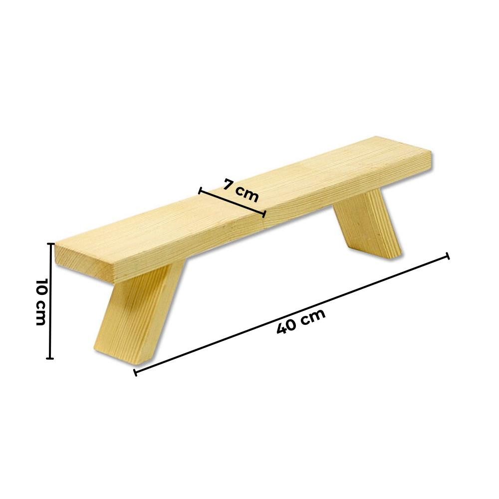 Dekohelden24 Schwibbogen Holz-Schwibbogenbank, ca. 40 x 7 x 10 cm, natur
