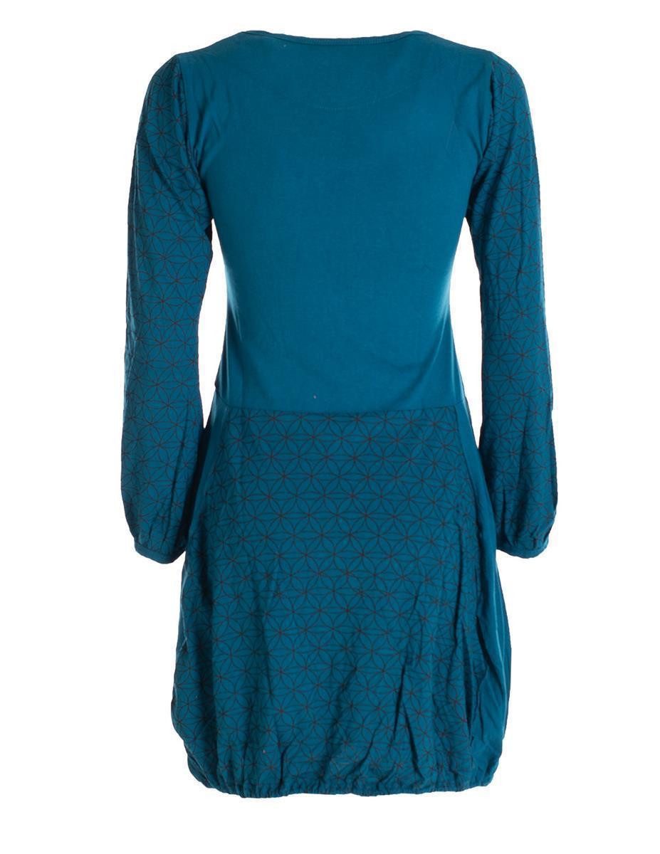 Vishes Ballonkleid Langarm Damen-Keid Ballon-Kleid Shirt-Kleid kurz loose f günstig online kaufen