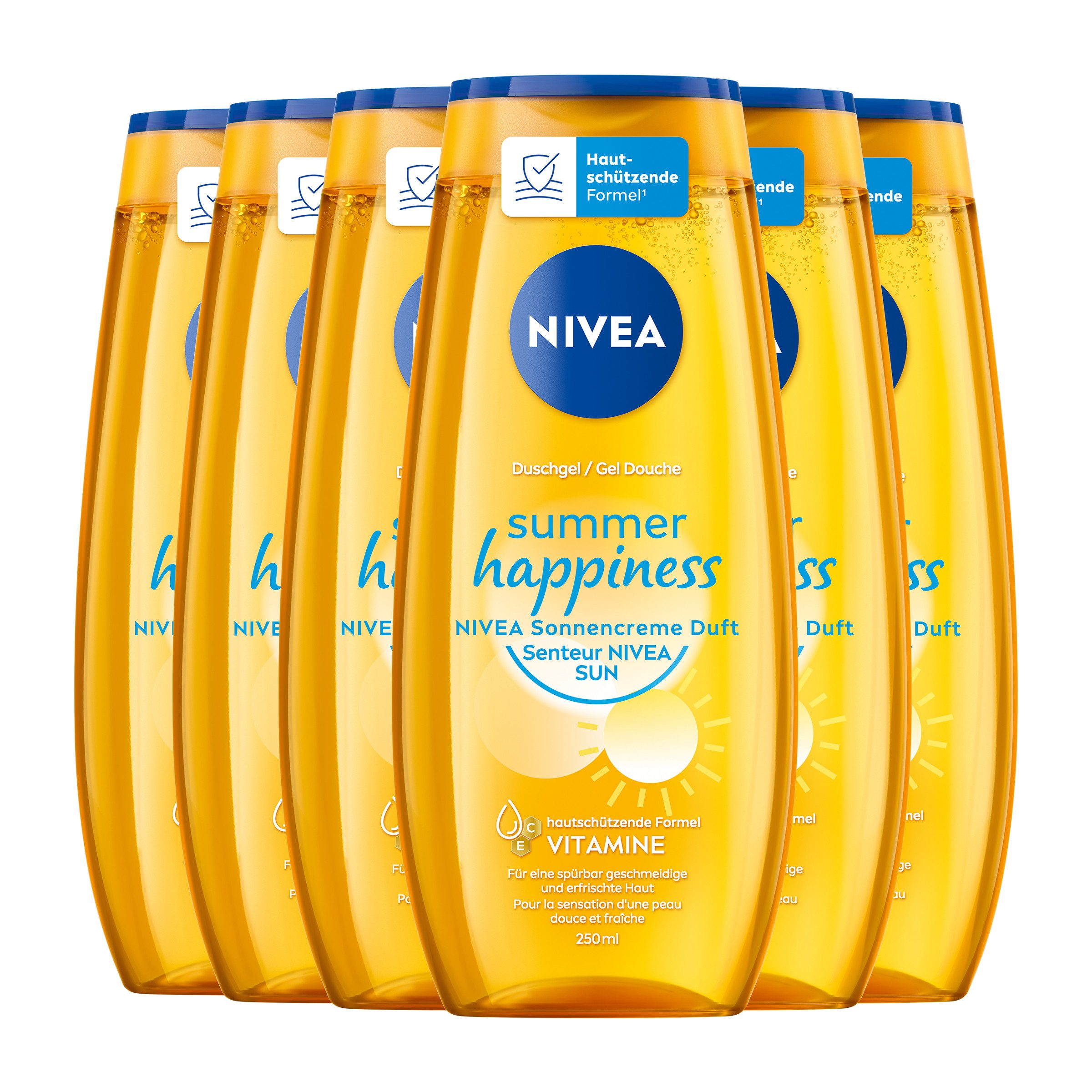 Duschgel Summer Happiness Sonnenduft 6 x 250 ml