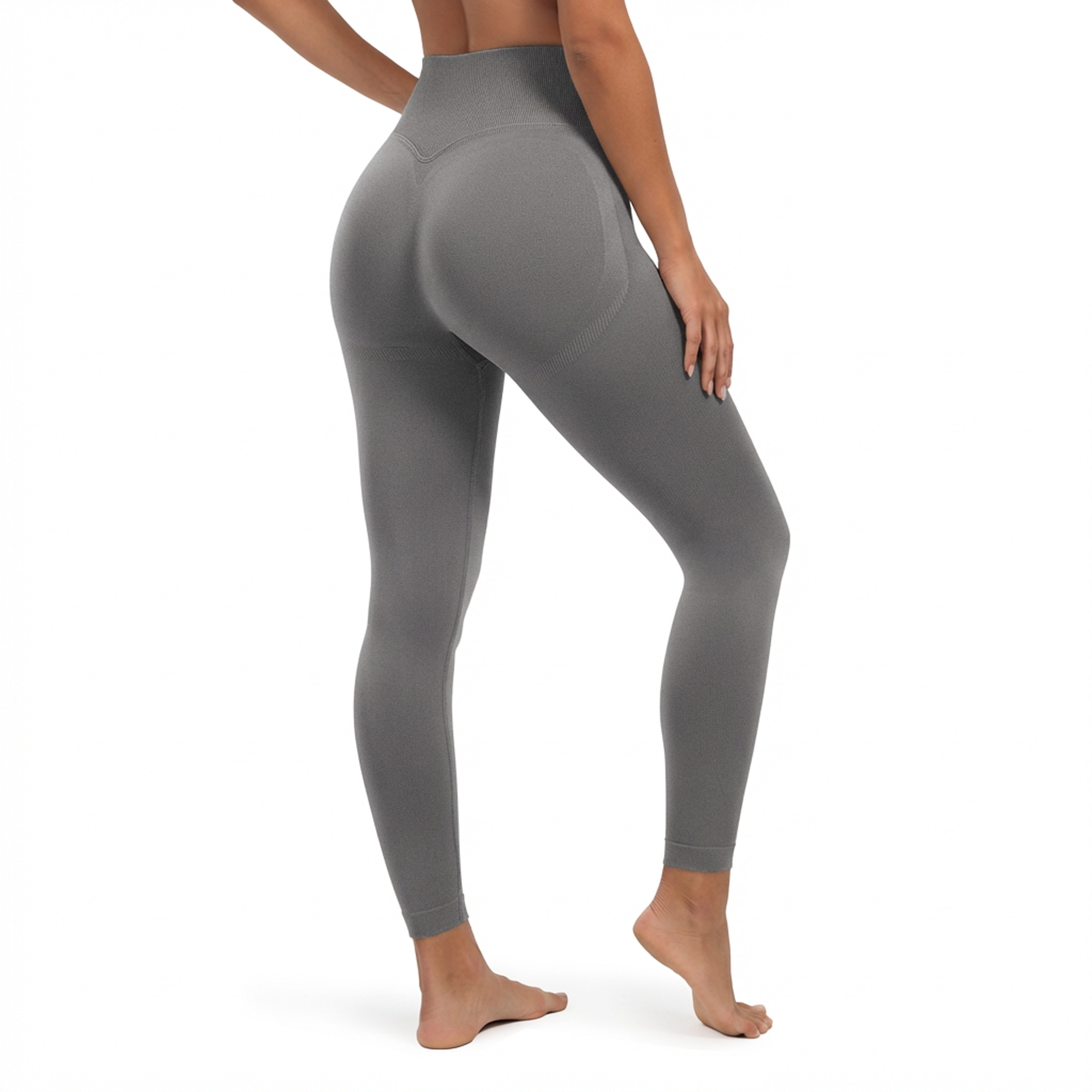 Smilodox Leggings Elin, Butt Lift Sporthose, Highwaist V-Shape Gym Leggings Shaped Fit Squatproof Seamless Trainingshose Sport Yoga Alltag